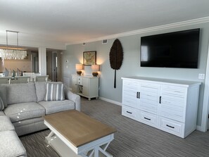 Smart TV, DVD player, books