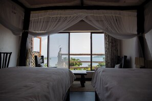 Chambre, 2 chambres, terrasse, vue jardin