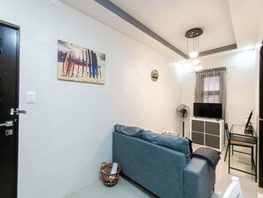 Ferienhaus, 1 Schlafzimmer, Meerblick | Wohnzimmer