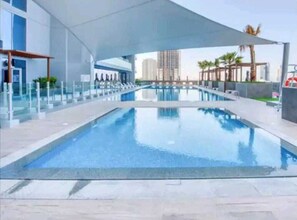 Pool - Astonishing Brand New Fully Furnished 1bhk Apartment With Amazing View Balcony (Dubai)