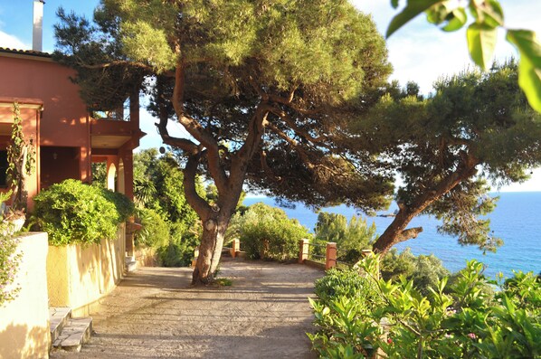 View from property - Villa Takis on Pelekas Beach Apartment A With Private Garden and sea View (Corfu)