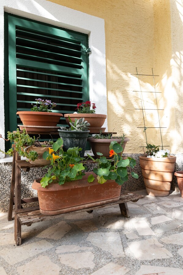 Apartment, 1 Schlafzimmer, Balkon, Gartenblick | Terrasse/Patio