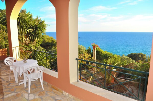 Apartment, 2 Bedrooms, Smoking, Balcony | View from property - Villa Takis on Pelekas Beach, Apartment B With sea View (Corfu)