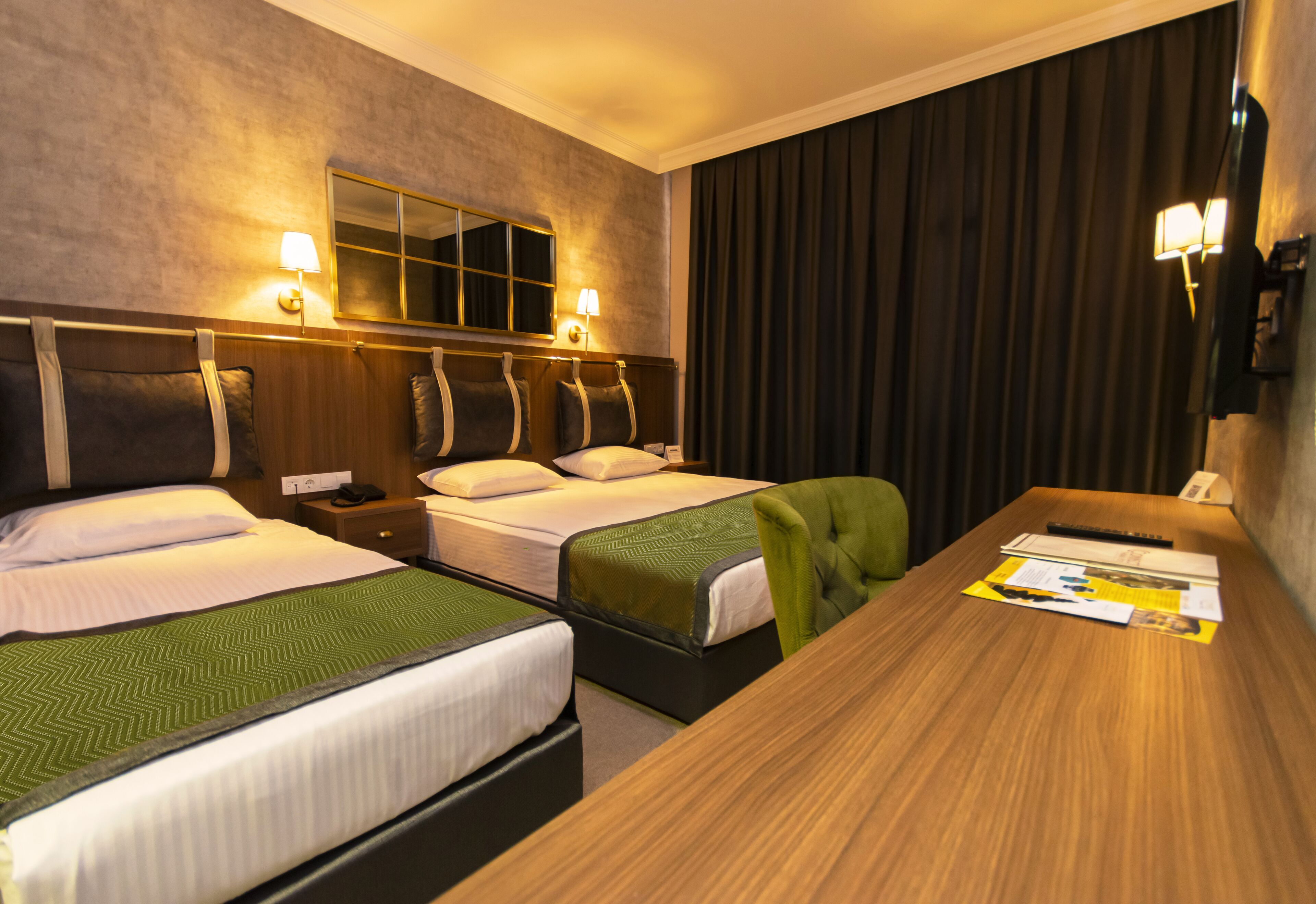 standard triple room | egyptian cotton sheets, premium bedding, free minibar, laptop workspace