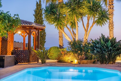 Villa Pontus - stunning views & privacy in beautiful garden with pool & hot tub