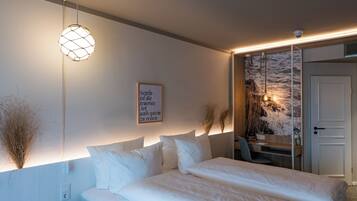 Ropa de cama de alta calidad y minibar