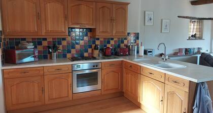 Converted barn with hot tub in north devon