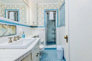 Bathtub, hair dryer