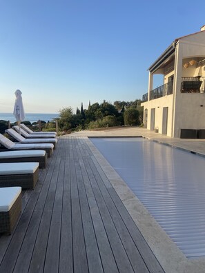 Terrace/patio - Apartment sea view private pool (Cavalaire-sur-Mer)