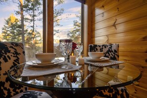 Dining - Midnight Rhapsody-Romantic Cabin with Large Jacuzzi Tub & Outdoor Gas Fireplace (Broken Bow)