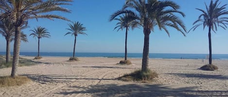 Sun-loungers, beach towels