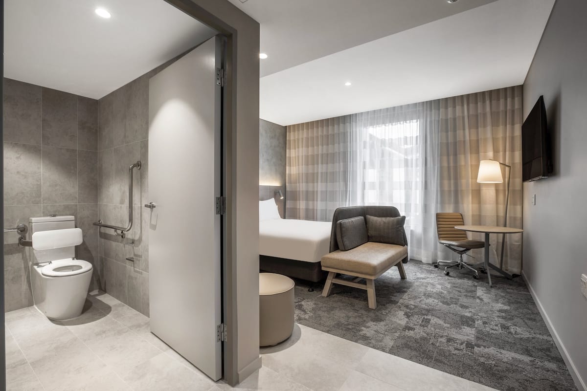 In-room safe, desk, laptop workspace, blackout drapes