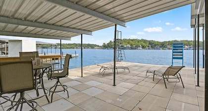 small house Boat on the Lake in private dock