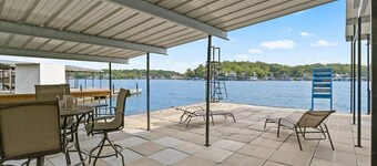 small house Boat on the Lake in private dock