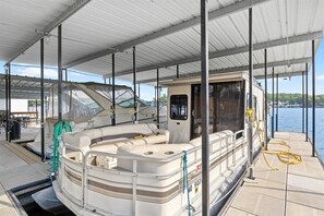 View from property - small house Boat on the Lake in private dock (Lake Ozark)