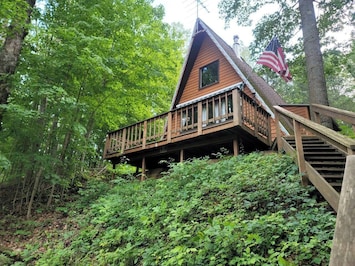 View of deck from river front