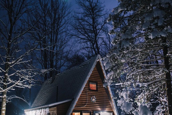 Winter wonderland in the woods