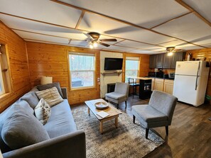 Smart-TV, peis, DVD-spiller og filmbibliotek