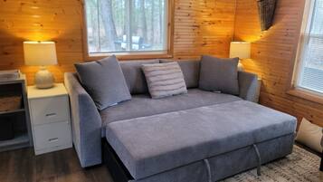 TV connectée, cheminée, lecteur de DVD, vidéothèque