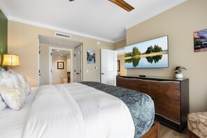 2 habitaciones, tabla de planchar con plancha y cuna de viaje