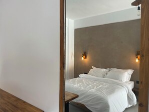 Classic Double Room, Private Pool, Sea View | Premium bedding, pillowtop beds, minibar, iron/ironing board - Rustic Hill Private Pool Rooms (Kalamata)