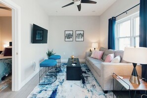 1 bedroom, iron/ironing board, travel crib, WiFi