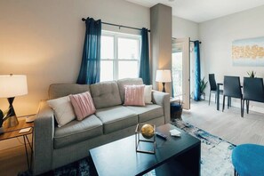 TV, offices - Sanctuary Co Loft in Downtown Johnson City (Johnson City)