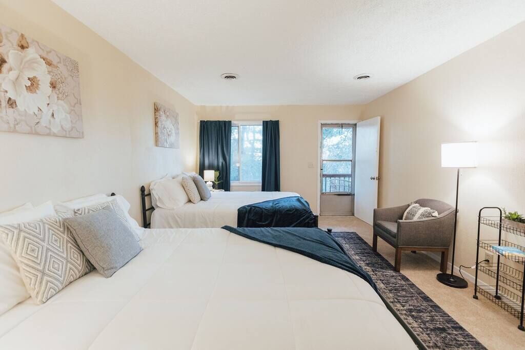 2 bedrooms, iron/ironing board, travel crib, WiFi