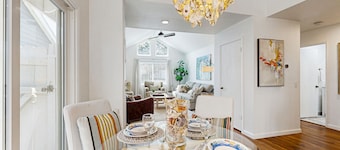 Beach Getaway with Furnished Patio & Full Kitchen + Shared Pool & Spa