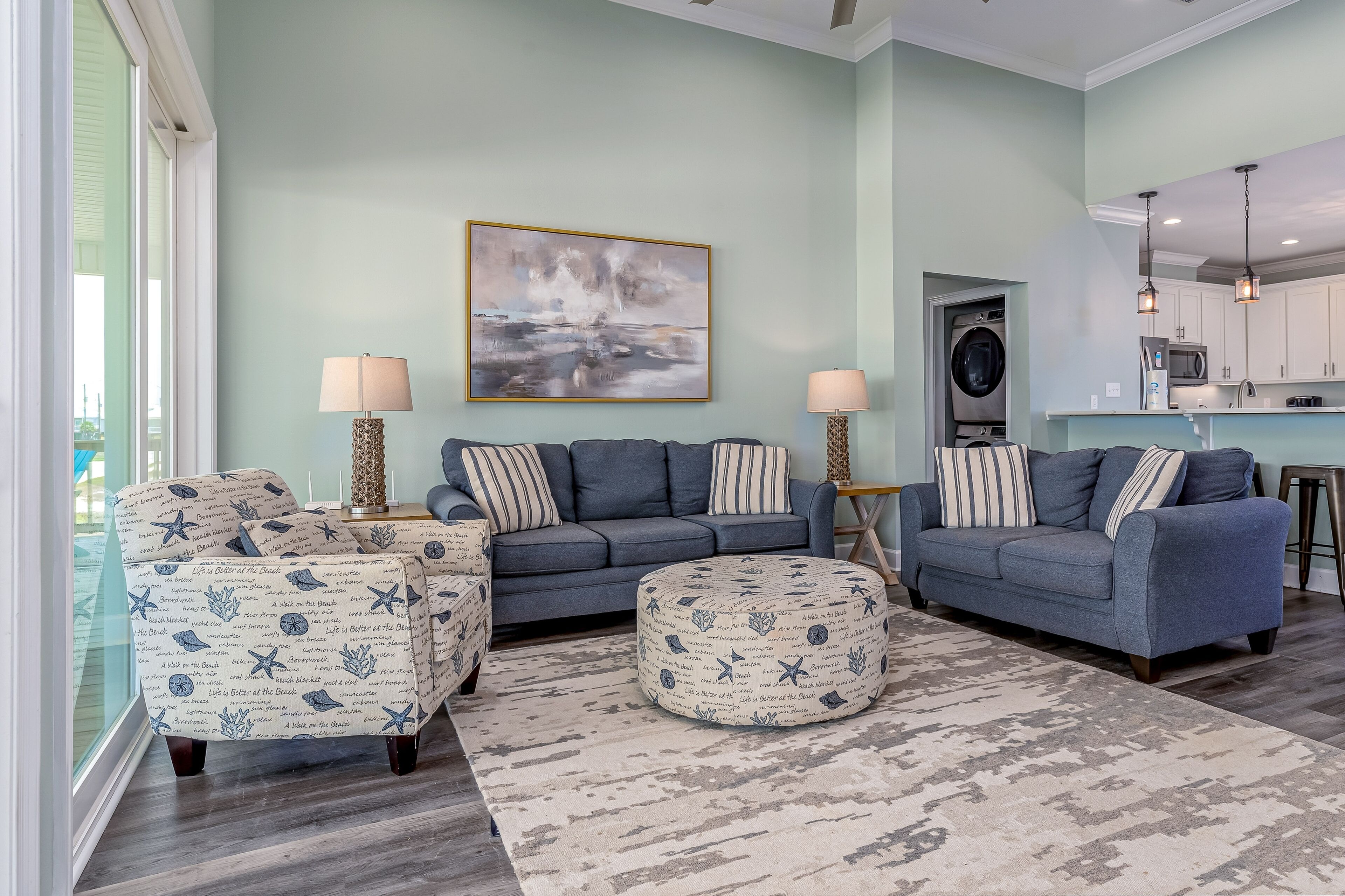 2nd-row beach house with Gulf views, deck, hot tub, grill, & WiFi - dog-friendly