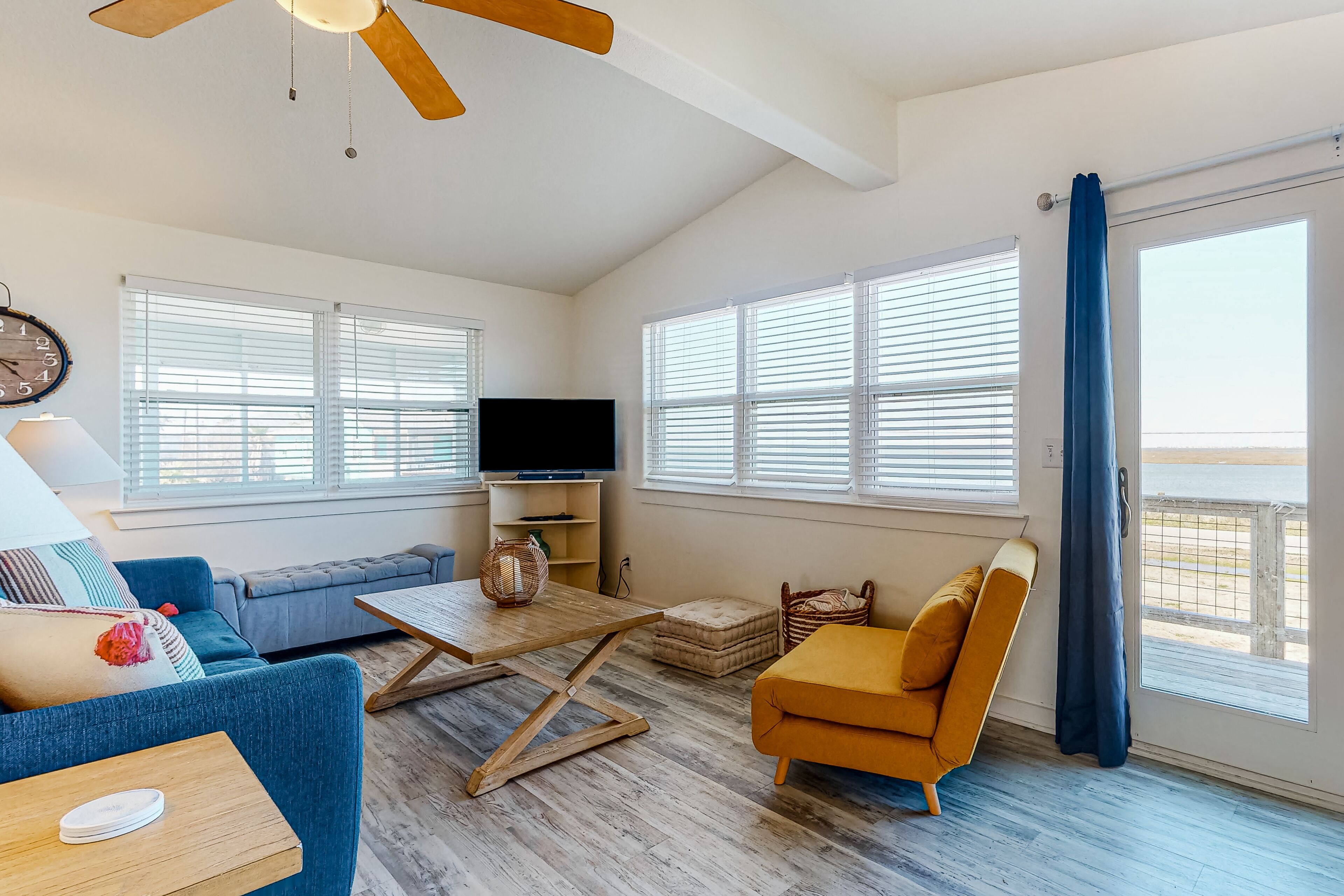 Dog-friendly, waterfront getaway with a pool, WiFi, central A/C, & washer/dryer