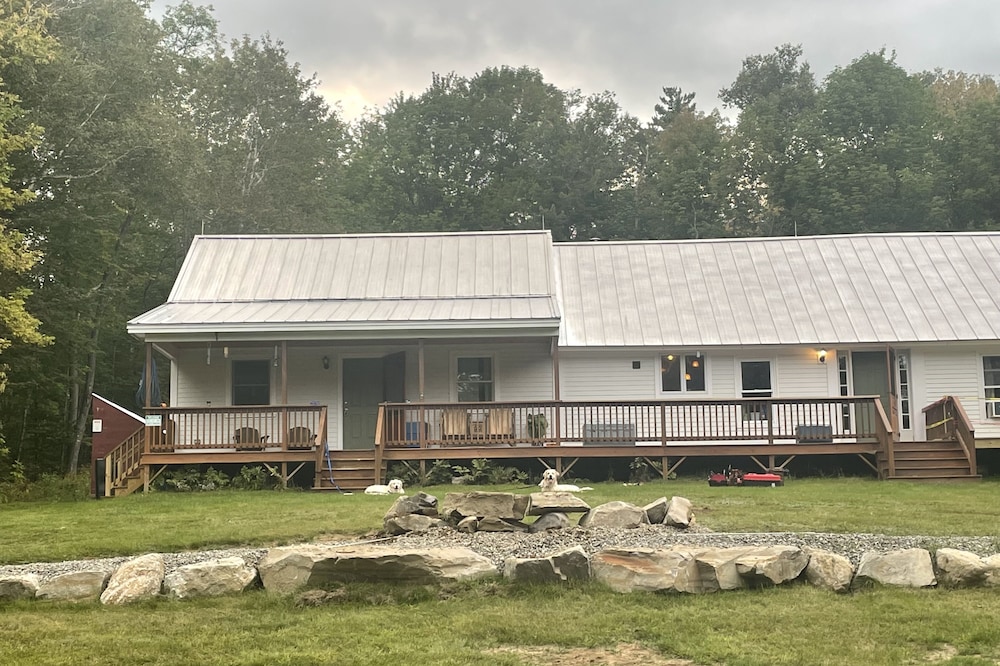 Cozy Camp Nestled In The Woods by the Carrabassett River, on 20 acres .