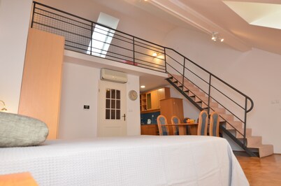 Cozy duplex one-bedroom apartment