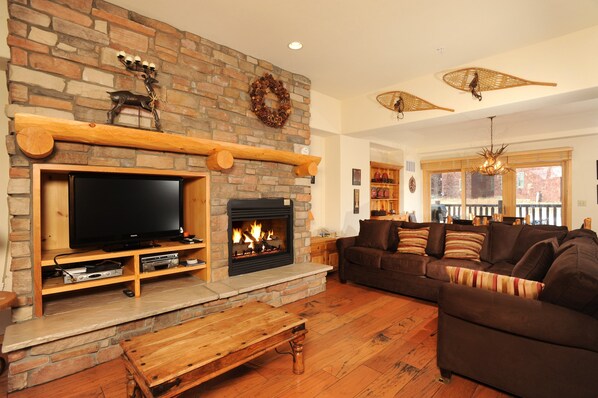 TV, fireplace, DVD player