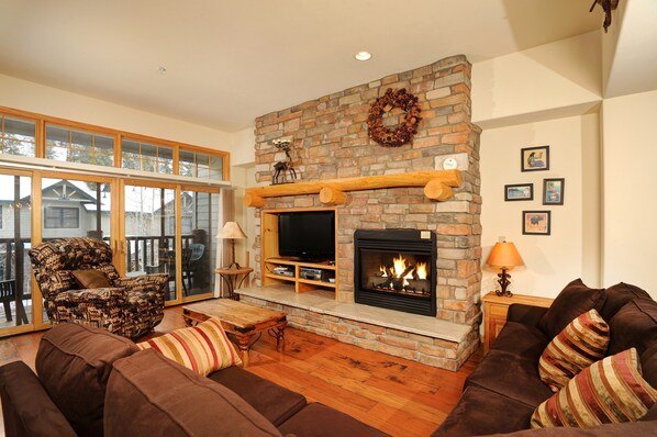 Fernseher, Kamin, DVD-Player