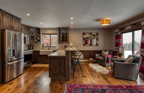 Fridge, microwave, oven, stovetop - Lake Placid High Peaks Mountain View Home and Guest House (STR 200472) (Lake Placid)