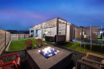 New house! Hot Tub and fire-pit waiting for you.  