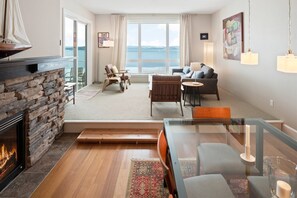 智能电视、壁炉、书