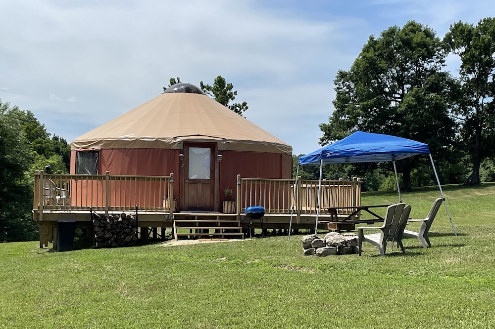 Pet friendly glamping in a private yurt with stunning 360° views by Forest