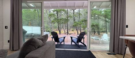 Smart TV, fireplace, video games, books