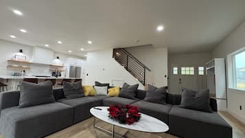 Smart TV, fireplace, video games, books