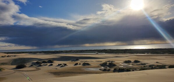 Beach nearby, beach towels