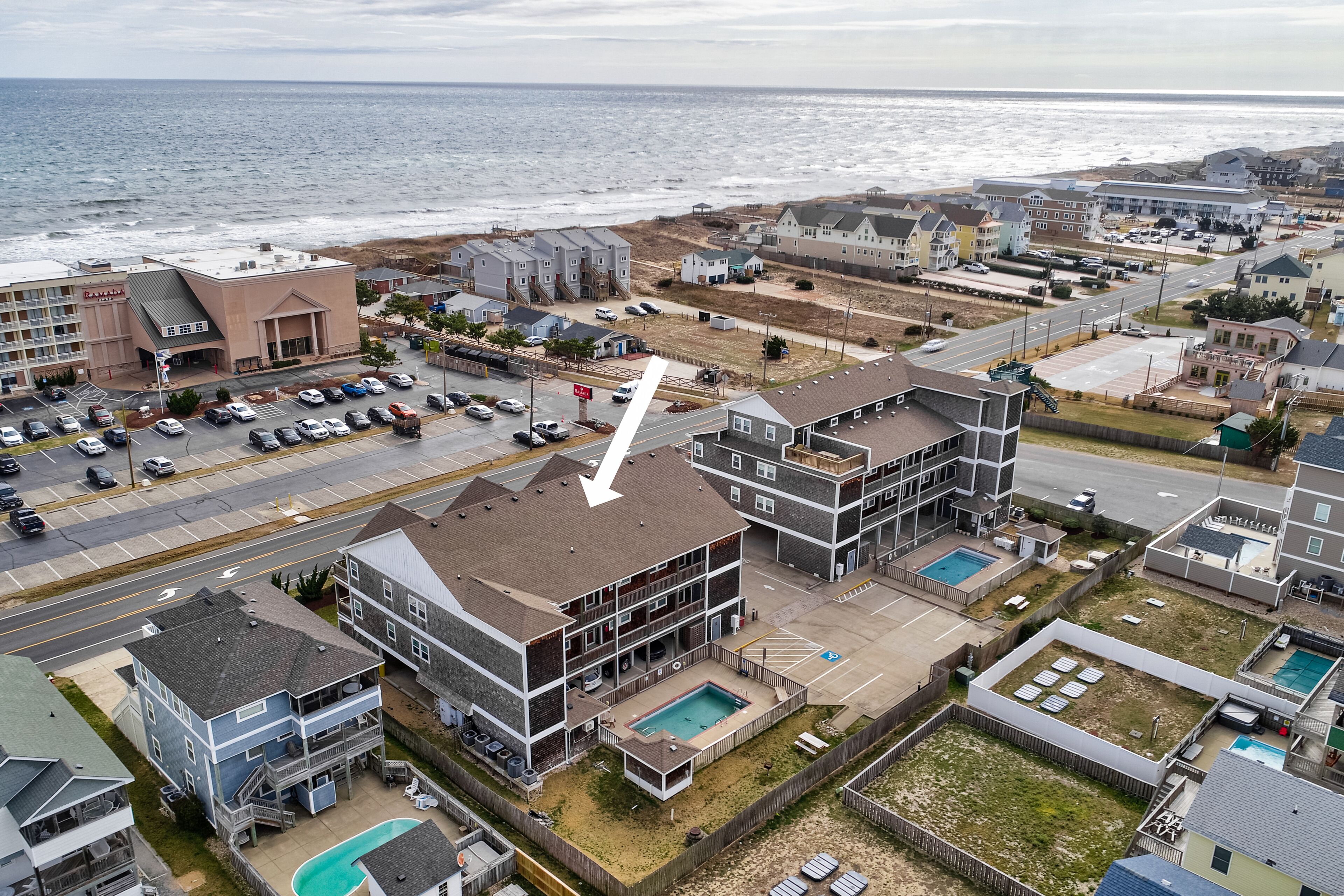 Inviting condo with fast WiFi, ocean views, a seasonal pool, & central A/C