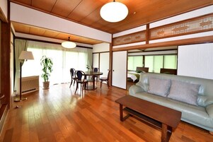 Basic house (bookings for 1-4pax will be on 1F for 2 rooms, 5-6pax for 3 rooms, 7-9pax for 4 rooms) | Living room | 55-inch LCD TV with digital channels, TV