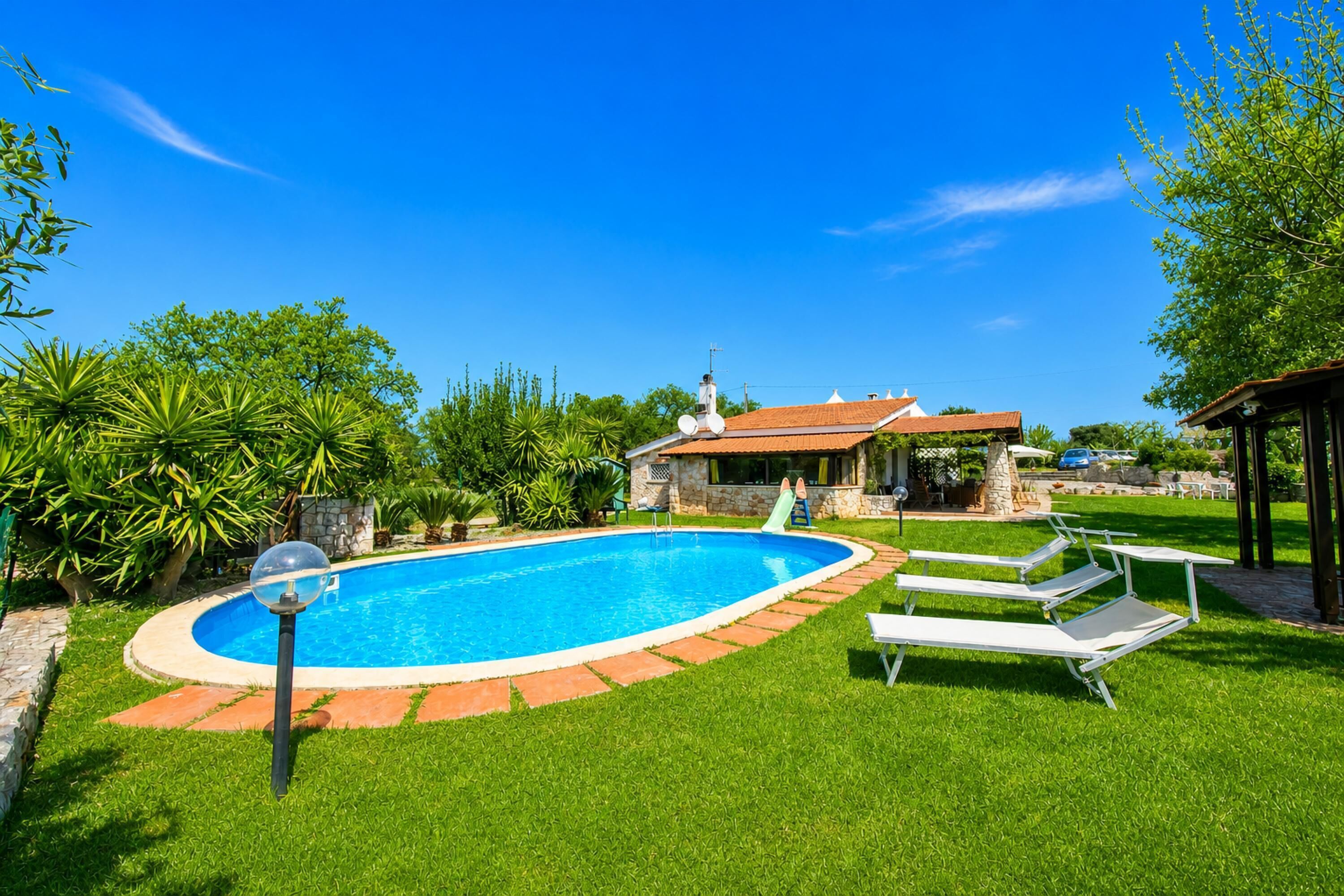 Family Apartment, 2 Bedrooms, Fireplace (La Casa Sulla Roccia Trulli Pool) | Pool | Seasonal outdoor pool