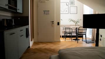 Monolocale Superior | 1 camera, biancheria da letto ipoallergenica, una scrivania