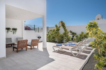 Casa de vacaciones "Alegria" cerca de la playa con jardín y Wi-Fi