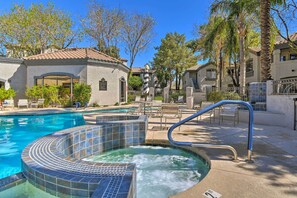 A heated pool