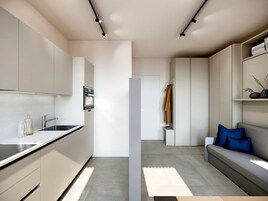 Deluxe-Studio, 1 King-Bett, Nichtraucher, Bergblick | Eigene Küche