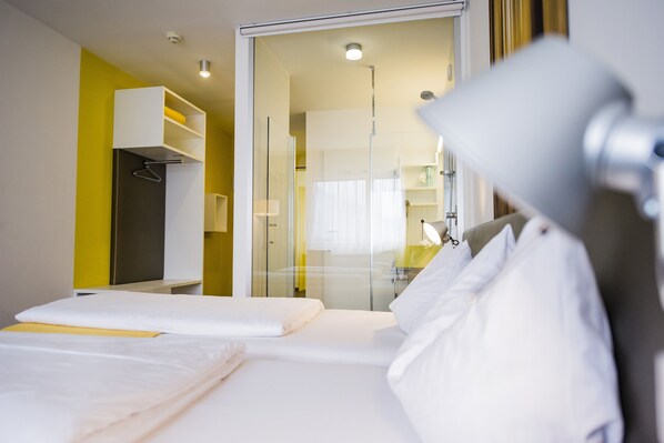 In-room safe, desk, laptop workspace, soundproofing